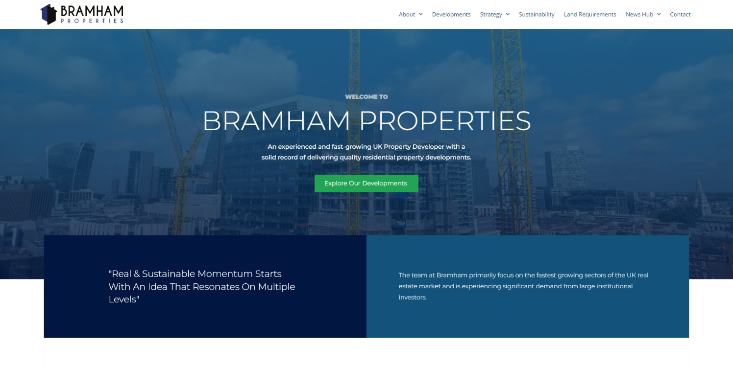 Bramham Properties Hero Section